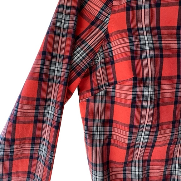 GAP NWOT BOYFRIEND FIT BUTTON DOWN PLAID COTTON SHIRT | SIZE: MEDIUM - Picture 3 of 9